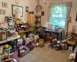 A room full of sewing supplies