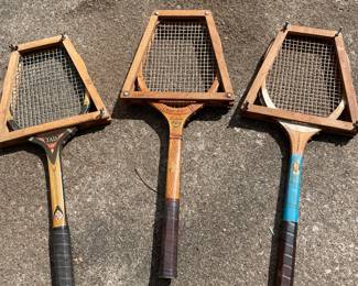 Vintage tennis rackets