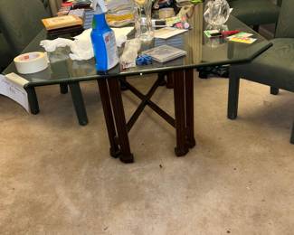 Glass dining table