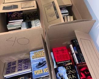 Sample of large lot of fiction and non fiction books