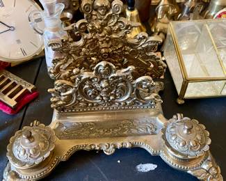 Brass Inkwell