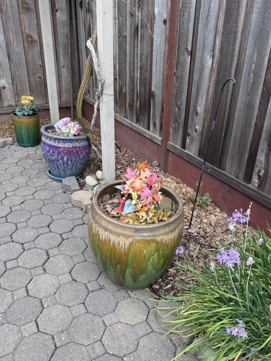 ceramic flower pots a variety of sizes