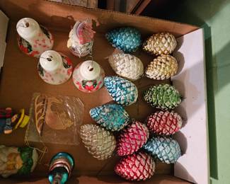 Mercury glass Christmas ornaments
