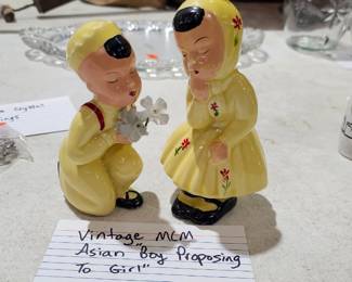 VINTAGE MCM ASIAN BOY AND GIRL FIGURINES