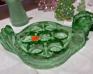 GLASS HEN EGG TRAY