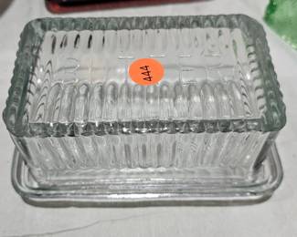 GLASS BUTTER DISH