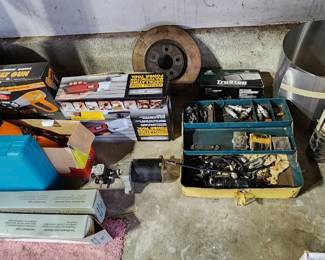 MORE GARAGE TREASURES! Hardware, fasteners, nails & screws, tool organizers, automotive supplies, shop items, assorted tools & lots of useful odds and ends!