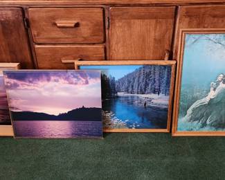 ASSORTED FRAMED ART & PRINTS – Beautiful collection of framed landscape, nature and decorative artwork in assorted sizes.