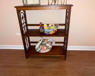 Mahogany & Metal Book Shelf