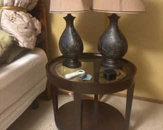 Side Table & Lamps