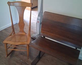 double school seat and chair