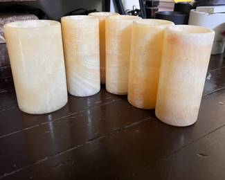 marble candle holders
