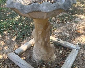 stone birdbath