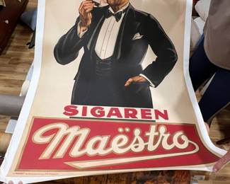 Sigaren Maestro Begian Cigar Poster - original and authentic 