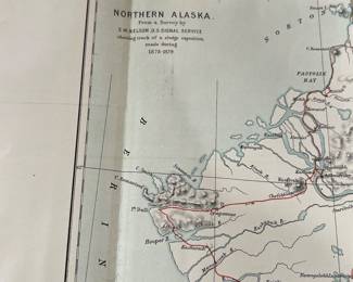 Several Rare old maps of Alaska Northern Alaska  1882 