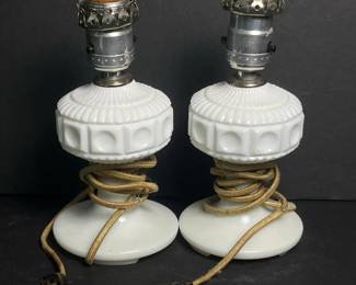 123 pairofmilkglasstablelampswithlevi