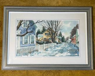 111 winterstreetsceneframedartdecor