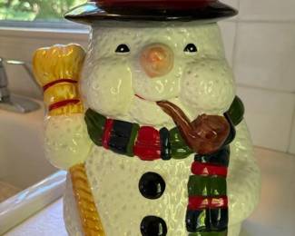 026 snowmanceramiccookiejar