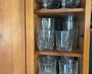 307 assortedcutglassstemwareandtumblers