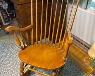 149 windsorstylewoodenrockingchair