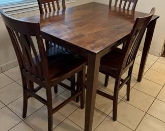 East West Furniture 5-Piece Dining Set in Espresso