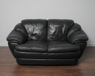 Black Leather Loveseat