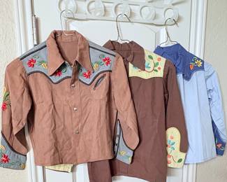 Vintage Children's Western Embroidered Shirts