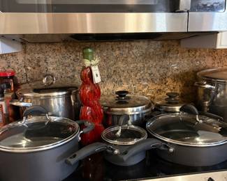 Large Selection of Kitchen Dishes, Cookware, Flatware Appliances and  Serving Items.
