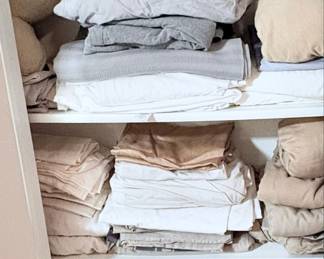 Assorted Household Linens, Bedding.