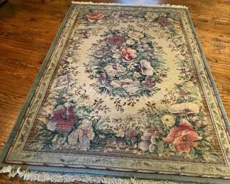 Vintage Floral Tapestry Style Area Rug