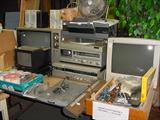 SO MUCH electronics...TV"s, DVD's, computers, stereo's, tape players, and MORE..plus 100's of albums