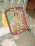 Several old 1930's Coca Cola trays and collectibles