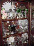 Some of the glassware in the previous china cabinet