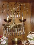 Vintage crystal wall sconce