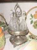Beautiful antique glass cruet set