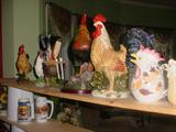 Collection of roosters and chickens