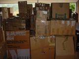 only some of the MANY boxes yet to unpack from attic and storage.