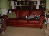 One of two leather sofas..great condition, near new
