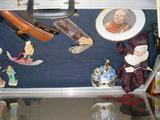 Kinives, old Nun doll, Pope plate (there are several Catholic items in the sale)