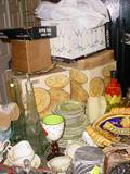 Some of the dinnerware and kitchenware