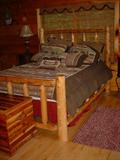 King size bedroom suite in the "modern rustic" design