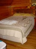 Nice queen size bed with near new mattres set, and nite stand, and all bedding, (all dry cleaned)