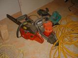 Various chain saws, and many other tools