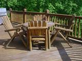 Adirondack table and chairs patio set