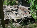 Large quantity of old hardwood and other lumber, structural and other.