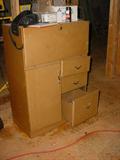 Old metal file and storage cabinet