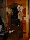 Again, a bad picture, but a beautiful hall tree, mirror back, storage seat too.