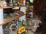 Another view of the drill's, saws, sanders, and hand tools