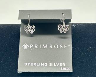 Primrose sterling silver butterfly earrings, $20