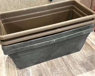 Plasatic planters, 4 available, 24" x 12" x 9.5"Depth, $8 each